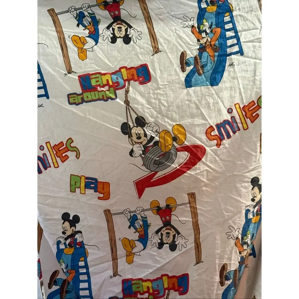 Vintage Mickey Mouse & Friends Twin Bedding Sheet Set by Pacific Poly/Cotton